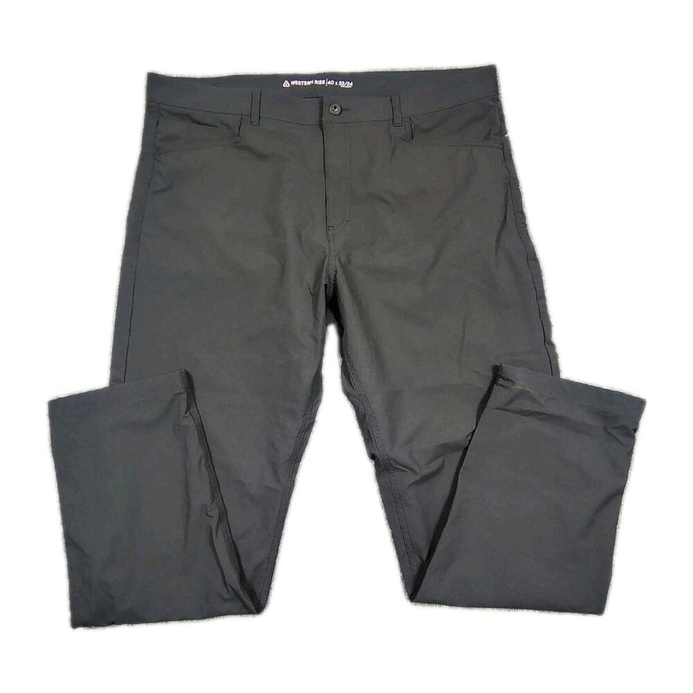Western Rise Diversion Pant Mens 40x32 Black Lightweight Stretch Performance EUC